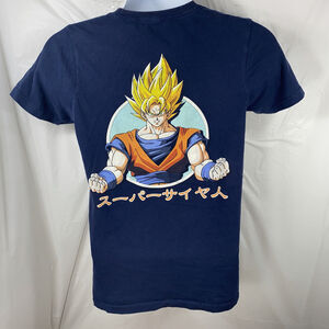 Dragon Ball Z Men’s Size Small Navy Blue Graphic T-Shirt Goku Gohan Kanji Design